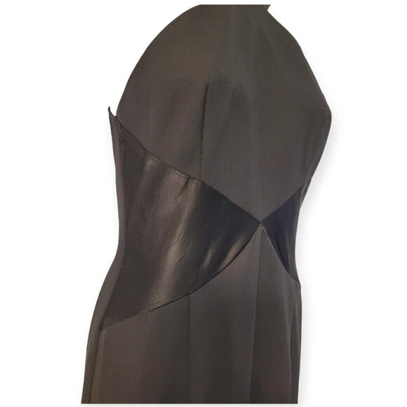 Rampage 90s Black Satin Hi-Neck Dress Grunge Y2K Vintage Size 3 Party Style - Picture 5 of 13